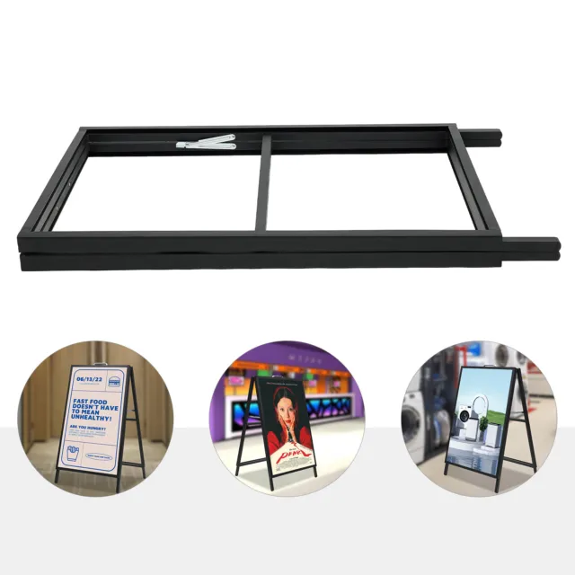 Metal A Frame Sign A Board Sandwich Board Double Sided Poster Display Black
