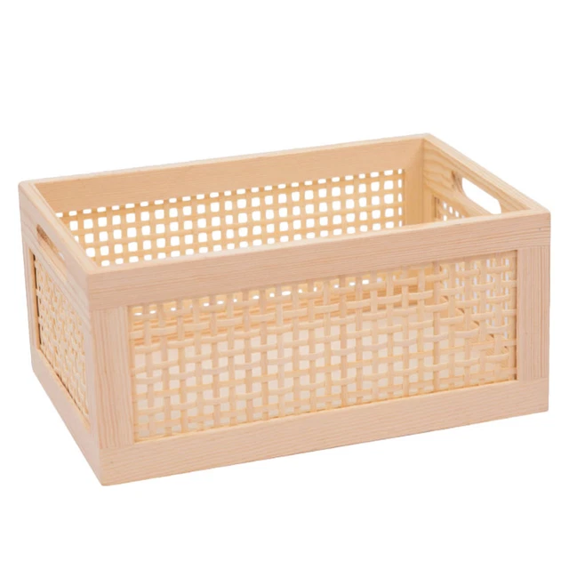 Panier De Rangement Tressé Coton Naturel - 15.5x15.5x11 Cm, Franges, Pour Bureau Ou Salle De Bain - 3