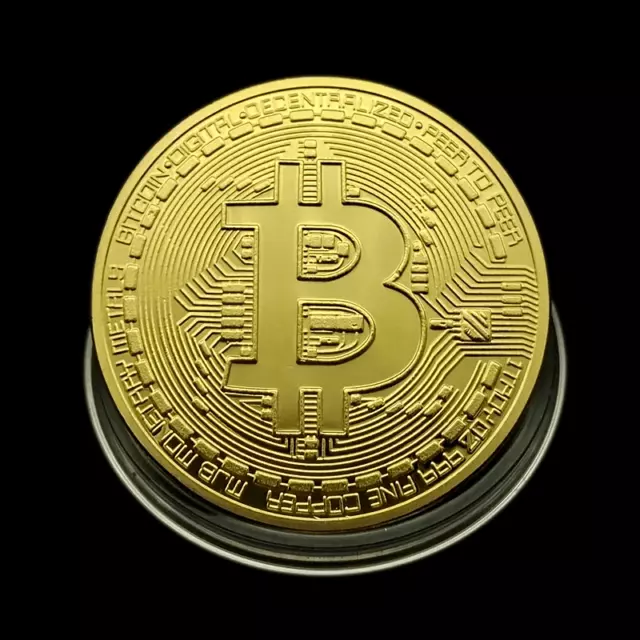 BITCOIN Kryptomünze Gold Neu Bitcoin Crypto Coin BTC Krypto Coin