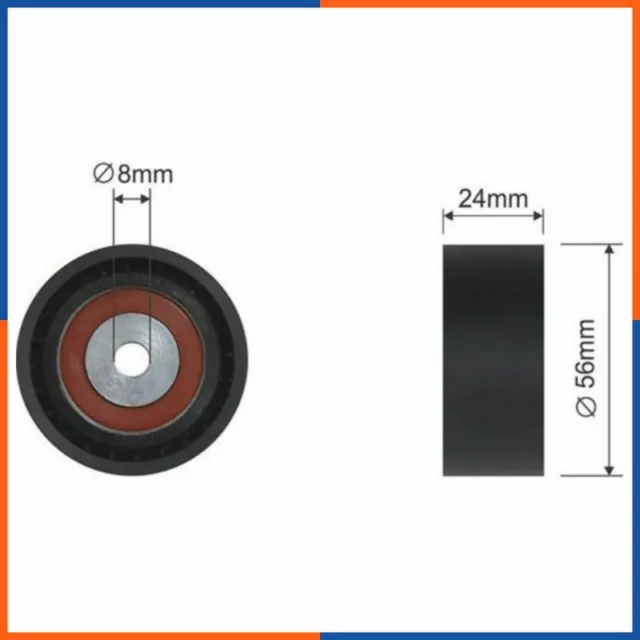 Galet tendeur de courroie d'accessoire pour RENAULT | 7700869666, FI6050, 66662