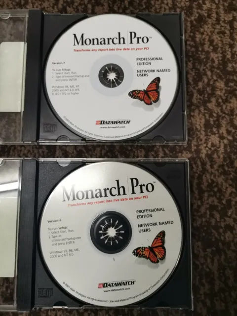 DATAWATCH MONARCH PRO V6 & V7 Windows Genuine OEM Reporting Software + Keys