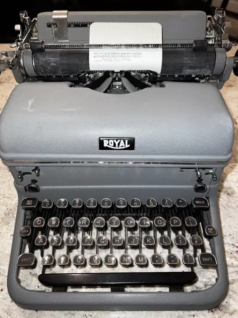 Antique 1930-40's Royal Manual Typewriter KMG Vintage Magic Margin Touch Control