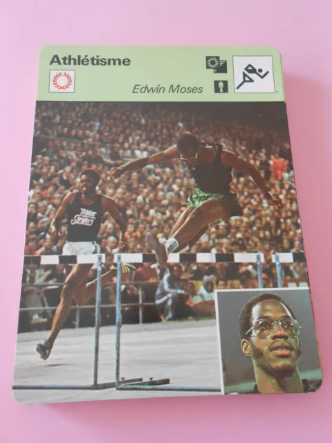 Athlétisme Edwin Moses né à Dayton dans l'Ohio Fiche Card 1978