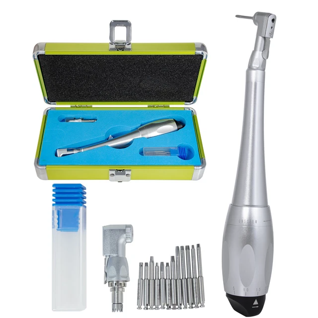 Dental Universal Implant Torque Wrench Handpiece Adjustment w/ 12 Drivers + Head