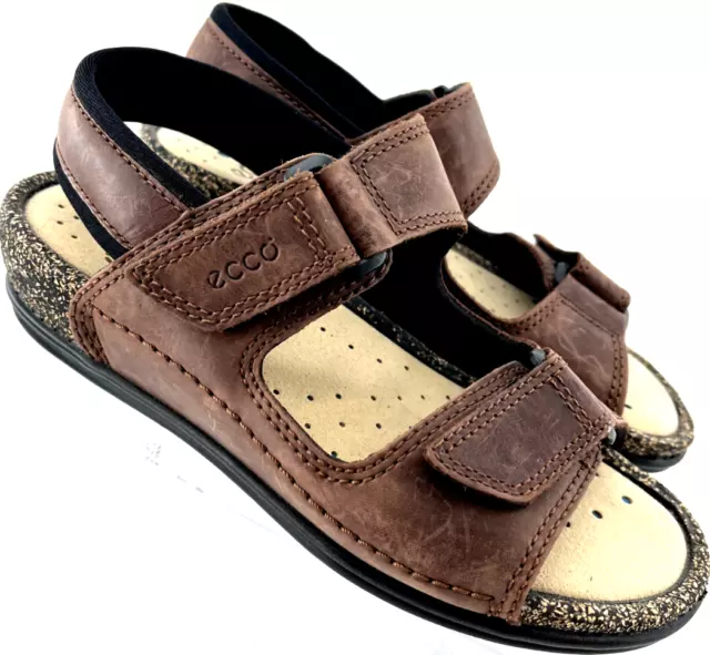 ECCO Brown Adjustable Open Toe Cork Cosmo Sandal Shoes Euro 36 Womens US 5.5