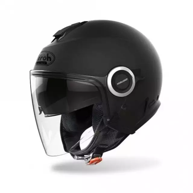 Airoh Helios Jet Open Face Motorcycle Helmet (Matt Black)