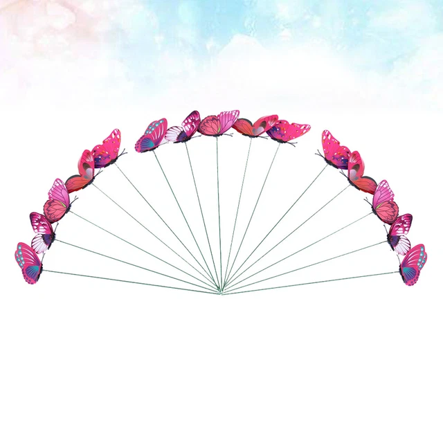 24 Pcs Stakes Decorative Lawn Art Decoration Figurines Home Decor 10cm 8