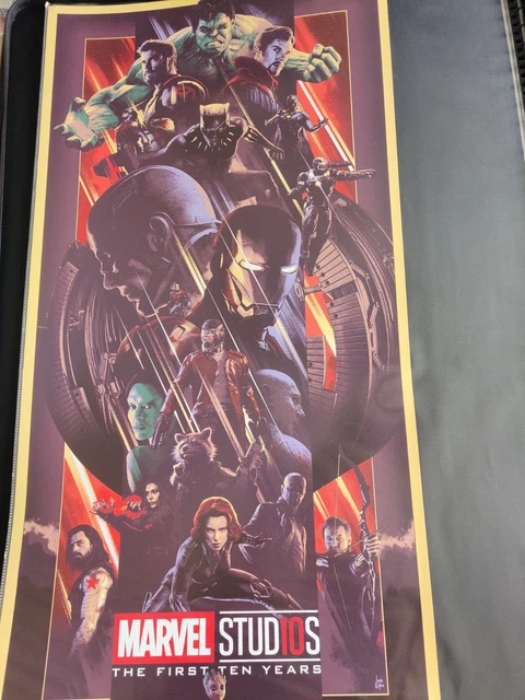 Marvel John Guydo "The first ten years" poster bottleneck gallery print