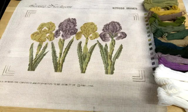 Luxury Needlepoint Tapestry Kit- Irises (50cm x 54cm)