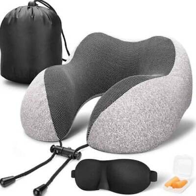 U-Shaped Memory Foam Rebound Travel Pillow Neck Support Head Rest Airplane Sleep