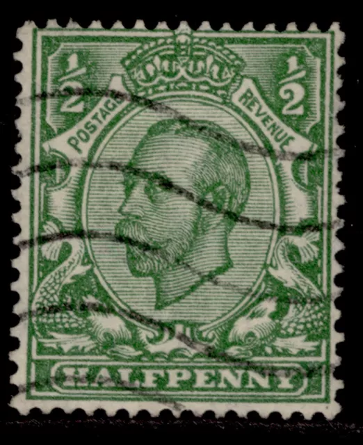 GB GV SG346 SPEC N6(1), ½d green WMK RC (MULT), USED.