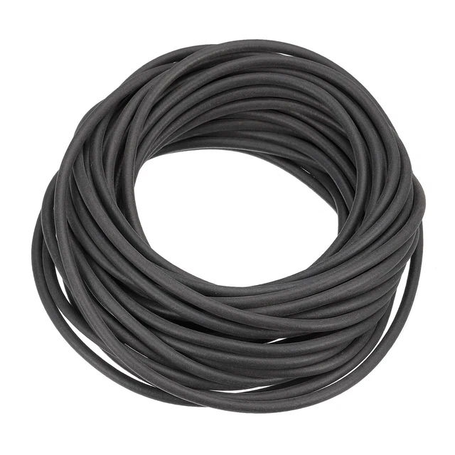 Strisce sigillanti spugna rotonda solida gomma strisce meteorologiche 24,6 piedi x 0,12"W