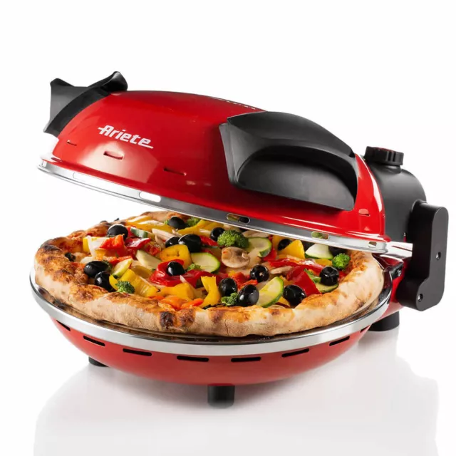 ARIETE FORNO PIZZA ELETTRICO 0909 1200W PIASTRA IN PIETRA PIZZE FOCACCIA 30cm