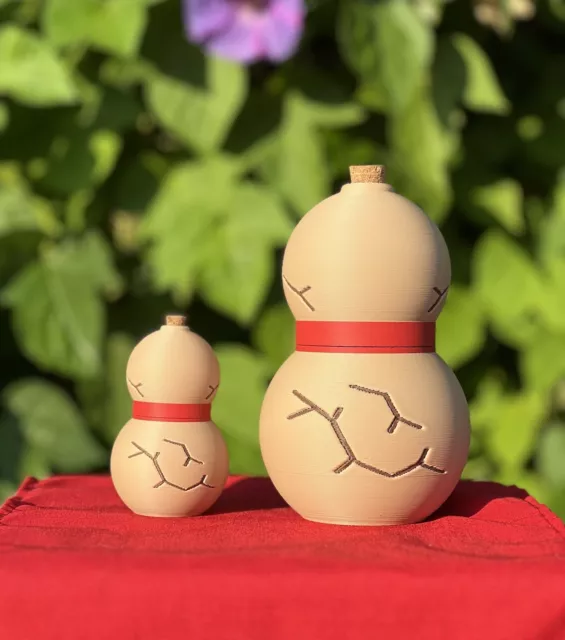 Naruto Shippuden Gaara's Gourd 3D Printed Hidden Container With Cork