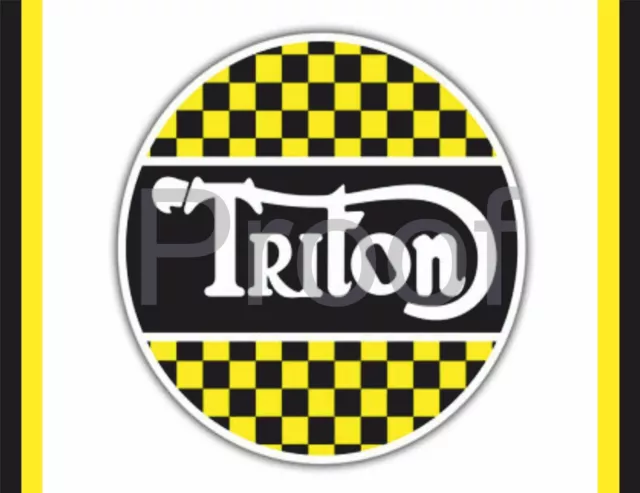 Triton  #1189 Sign Garage 10 X 7.7" Shed Aluminium Metal  Bike Vintage