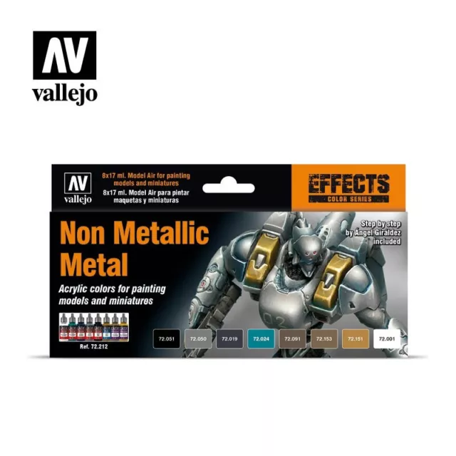 Vallejo non metalic metal (NMM) paint set  Acrylic model paints 8x 17ml bottles