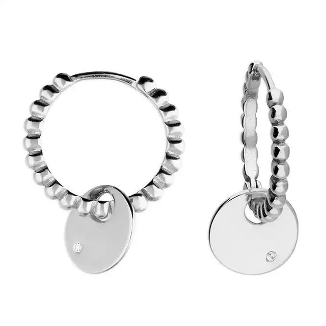 Boucles D'oreilles Créoles Or Rose Sur Argent 925 - Diamètre 15 Mm, Largeur 3 Mm, Neuf Sans Boîte