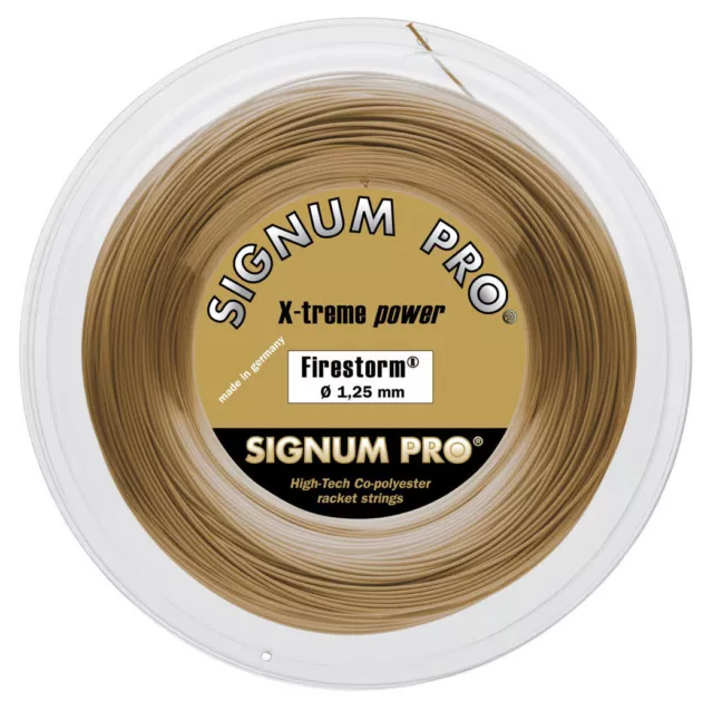 Signum Pro - Firestorm 1,25 mm - cuerda de tenis - oro metálico - carrete - 200 m