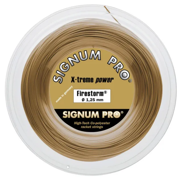 Signum Pro - Firestorm 1.25mm  - Tennis String- Gold Metallic - Reel - 200m