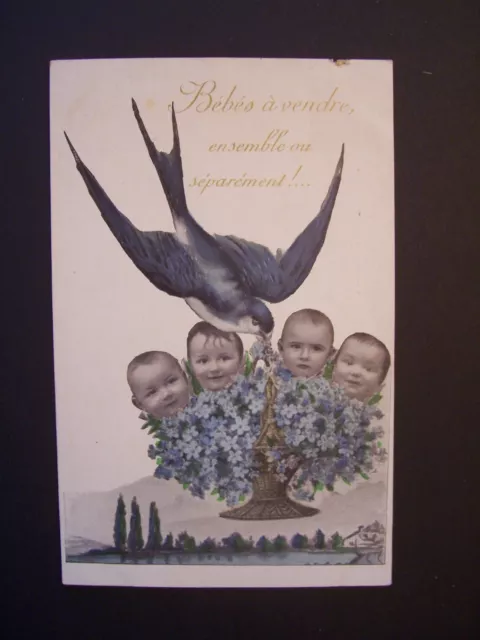 CPA - (Anonymous Illustrator) - "Babies for Sale, Set or Separately!"