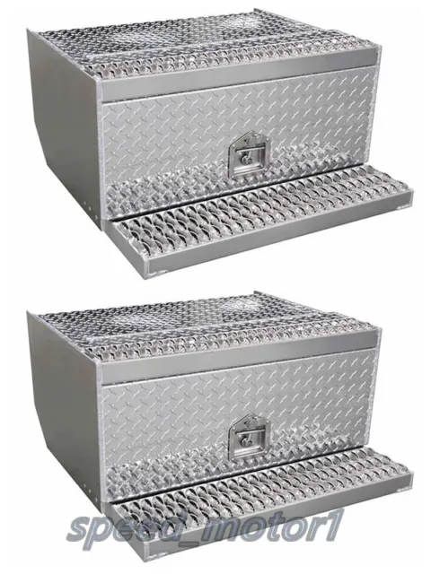 Pair Of Aluminum Peterbilt Chain Box Toolbox Storage Fit  359 385 377 378 379