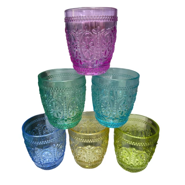 Set 6 Bicchieri D'Acqua Villa D'Este - Vetro Con Decoro Intreccio, Stile Cottage - Foto 8