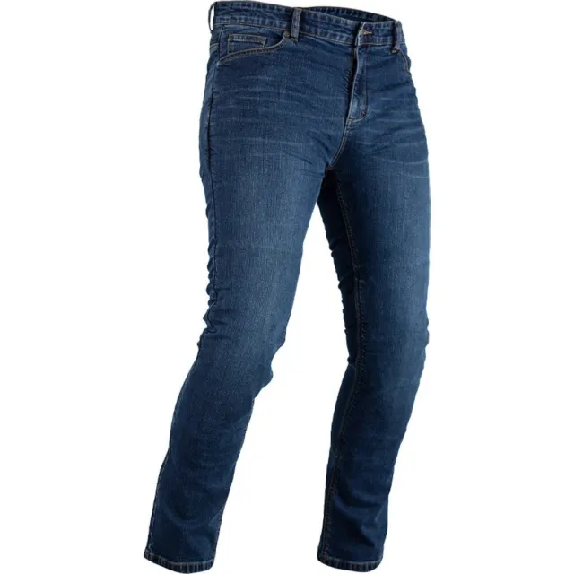 RST Tapered-Fit CE Mens Motorcycle Jeans Mid Blue Denim