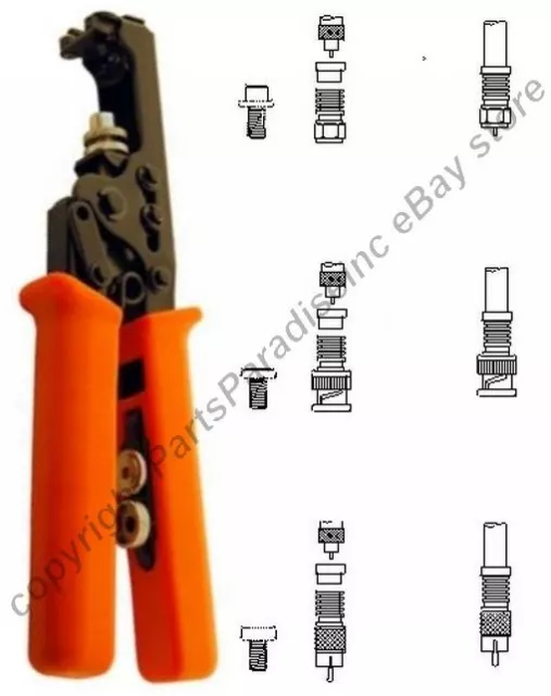 Compression RG6/59 Crimper/Crimping Tool for Waterproof BNC,RCA,TV F crimp ends