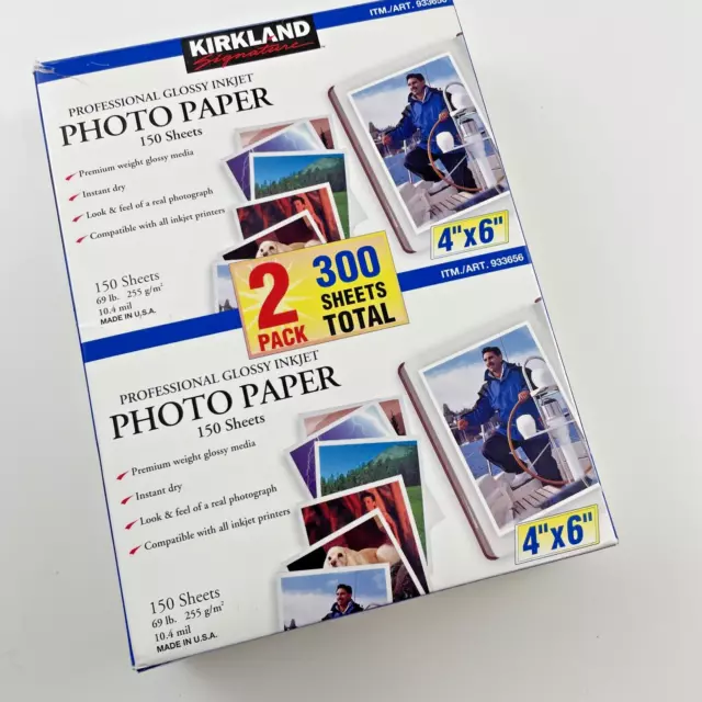 Kirkland Signature 4" X 6" Professional Glossy Inkjet Photo Paper 225 count