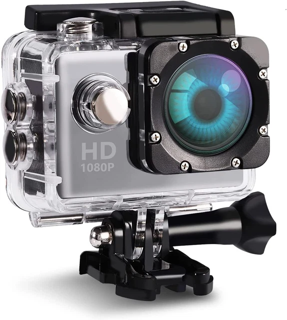 (nero) Mini fotocamera sportiva DV action camera 4K WiFi impermeabile 30 m sport all'aperto