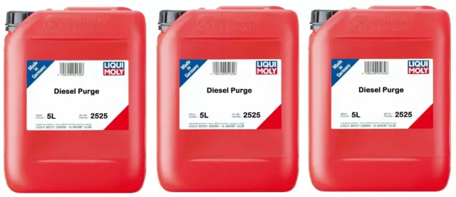 3 X Liqui Moly Diesel Purge 5lt Injecteur Essence Système Nettoyant 2525 5 Litre