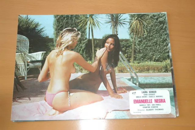 Sexy Laura Gemser  Black Emmanuelle 1975 Vintage Lobby Card #9