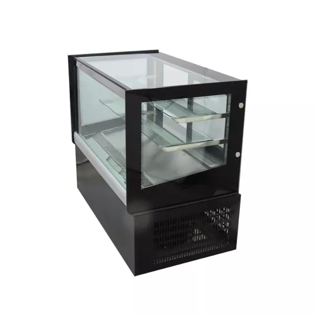 Commercial 220V Desktop Refrigerated Cake Display Cabinet Rear Sliding Door 35In