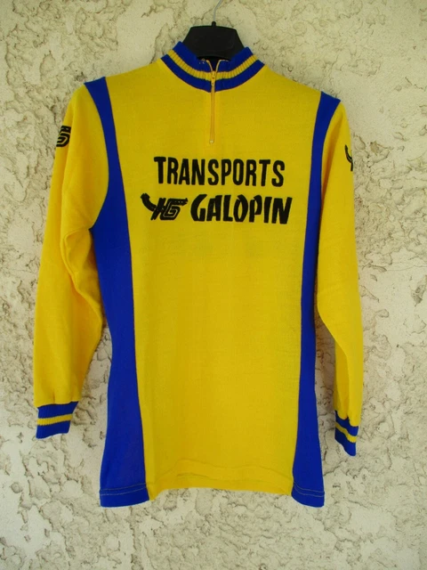 Maillot de cyclisme rétro bleu gan - Vintage Cycling Shop