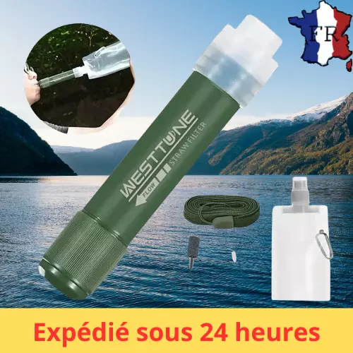 Paille d'eau Purificateur Filtration Eau Extérieur: Système Filtre Survie