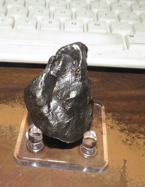 142 GM. Egypt Gebel Kamil Iron meteorite complete individual W/ STAND; RARE;