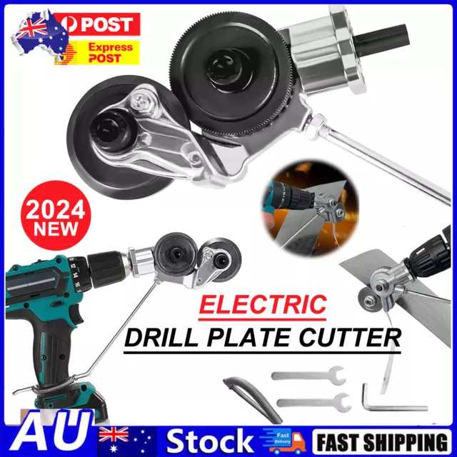 Electric Drill Plate Cutter Sheet Metal Nibbler Precise Cutting Drill Bits AU