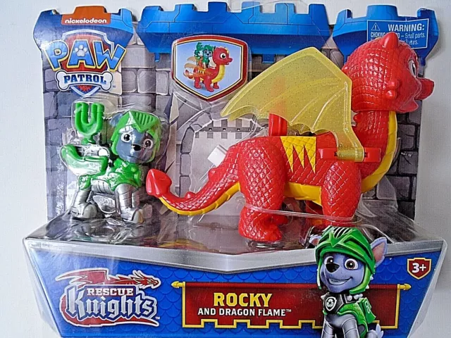 NICKELODEON PAW PATROL Rescue Knights Rocky & Dragon Flame $15.00 - PicClick
