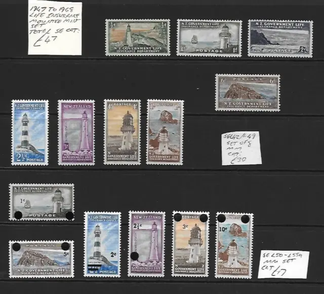 New Zealand Stamp Collection 1947-68 Life Insurance sets. SG Cat £45+