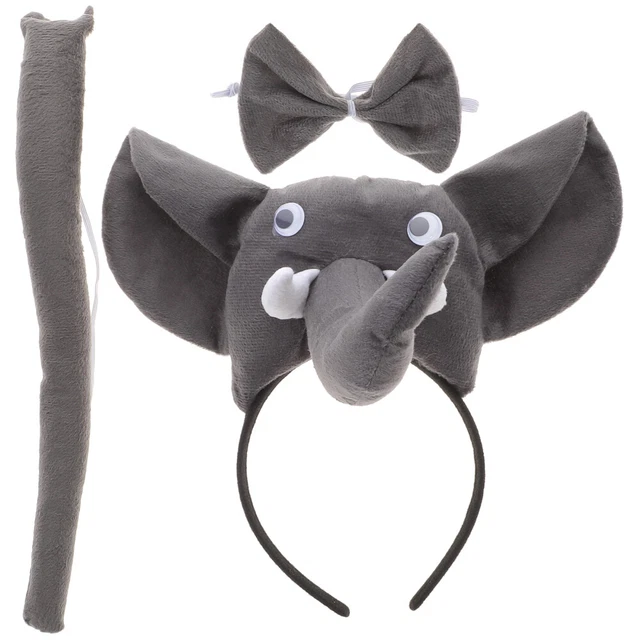 Tessuto fascia per fronte elefante pelliccia sintetica fascia per capelli decorativa unica