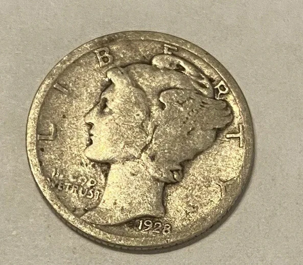 1828 Mercury Dime 90% Silver 10 Cent Coin