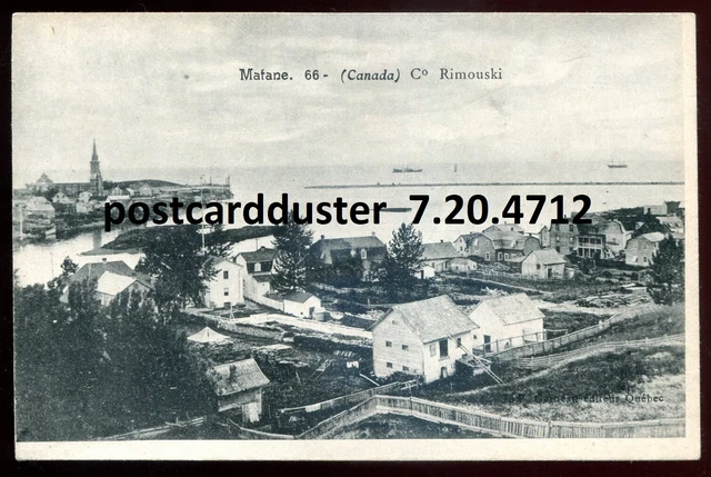 MATANE Quebec Postcard 1900s Birds Eye View
