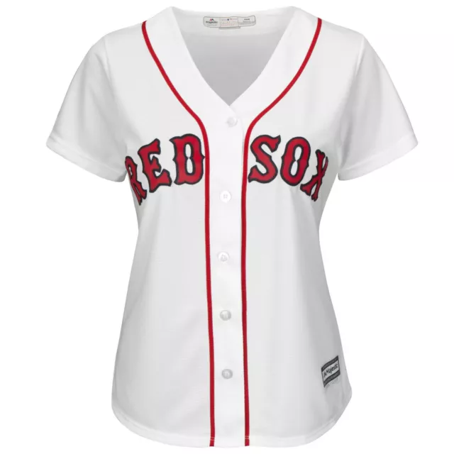 MLB Baseball Damen Trikot Boston Red Sox weiß Women Cool base Majestic Jersey