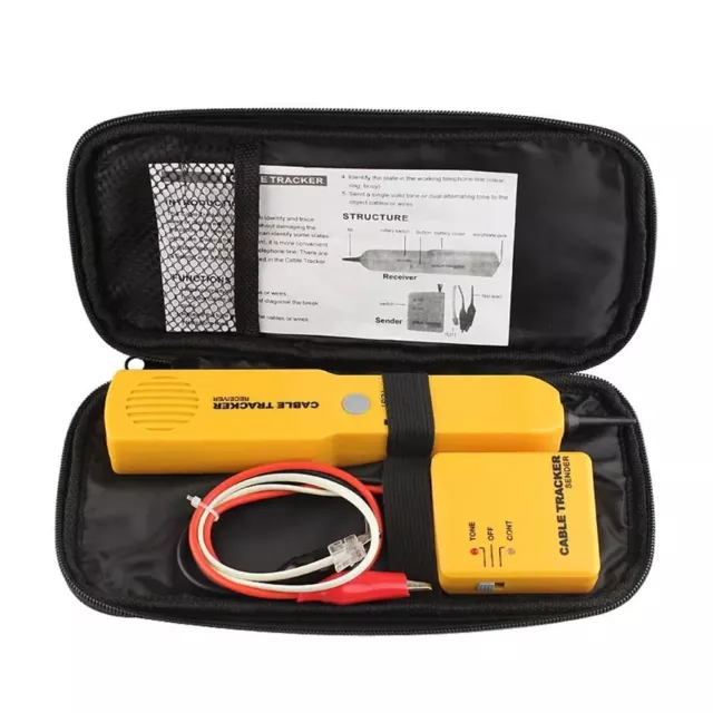 Yellow Wire Tracer  Tone Generator and Probe Kit for Telephone Line Finder