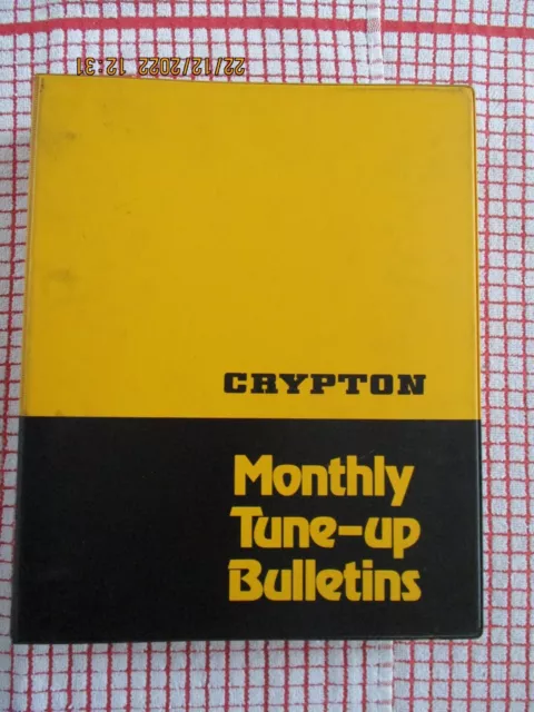 1993 Crypton Monthly Tune-Up Bulletins And Technical Topics A4 Size.