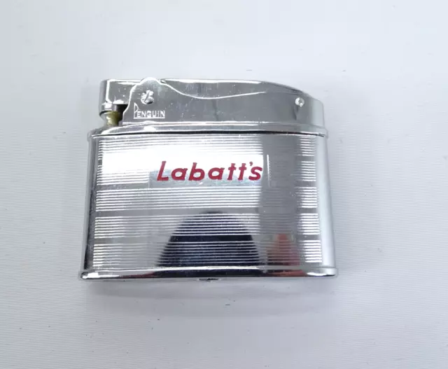 Labatt Advertising Beer Breweriana Penguin Pocket Lighter Vintage Retro 18250