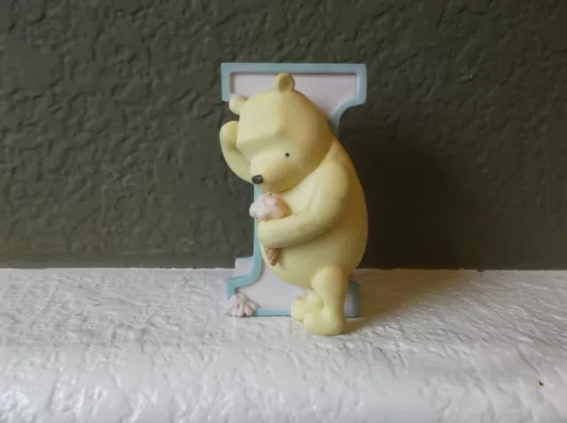 CLASSIC POOH With Ice Cream Cone Hanging/Shelf Letter “I” by Disney / Michel& Co