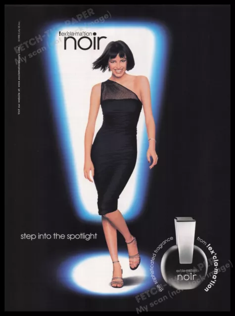 Exclamation Noir Fragrance 1990s Print Advertisement Ad 1999 Legs Into Spotlight