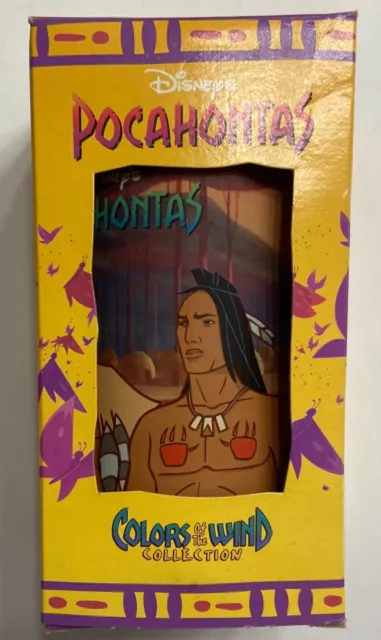 Disney's / Burger King Pocohantas Children's Plastic Glass - Powhatan & Kocoum