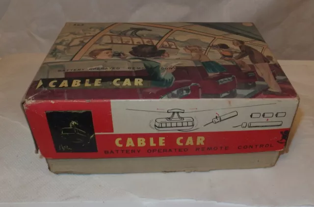 Cable Car,Teleferico,Operated Battery,Bandai Baby,Japan,Hojalata,Caja Original